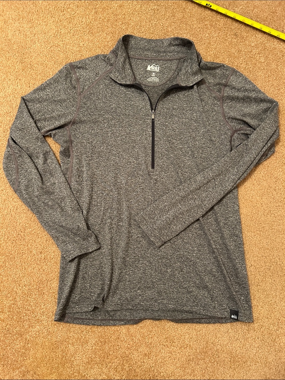 REI Gray Half-Zip Active Pullover